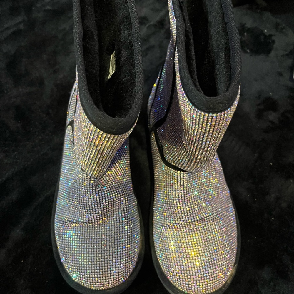 Sparkling bling bling rhinestone Women's Winter Boots - Picture 5 of 6